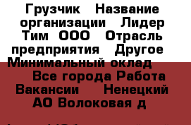 Грузчик › Название организации ­ Лидер Тим, ООО › Отрасль предприятия ­ Другое › Минимальный оклад ­ 6 000 - Все города Работа » Вакансии   . Ненецкий АО,Волоковая д.